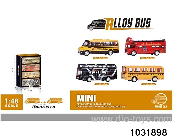 Alloy Echo City Bus in 4pcs display box