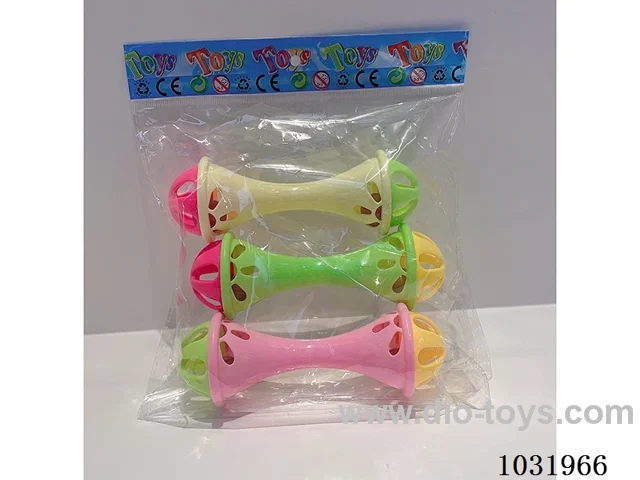 Cartoon baby rattles in opp bag