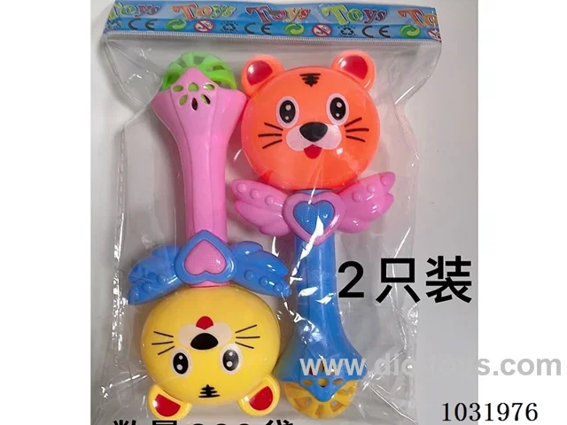 Cartoon baby rattles in opp bag