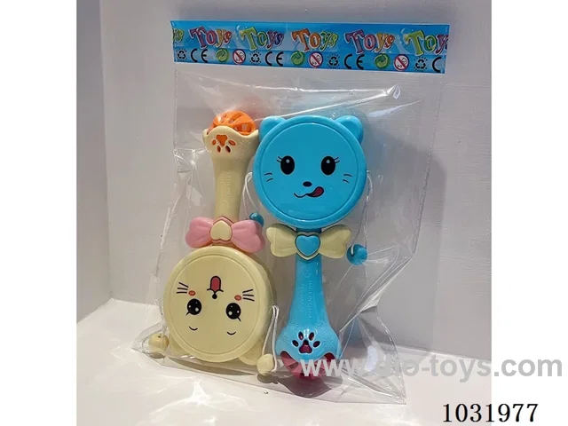 Cartoon baby rattles in opp bag