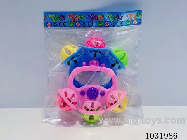 Cartoon baby rattles in opp bag