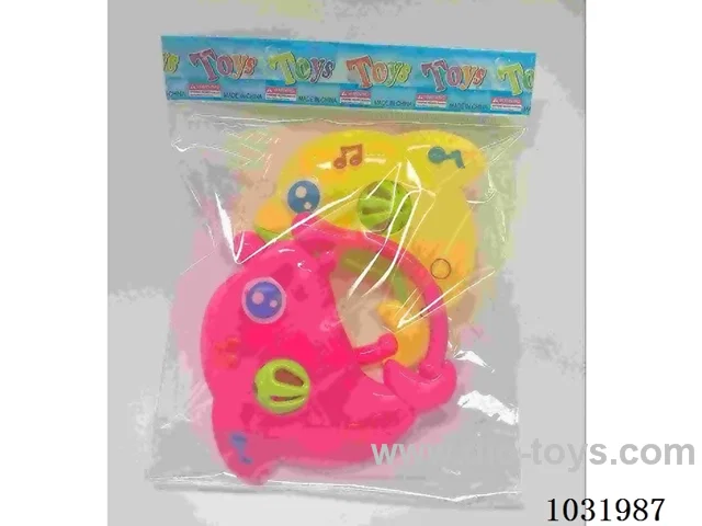 Cartoon baby rattles in opp bag