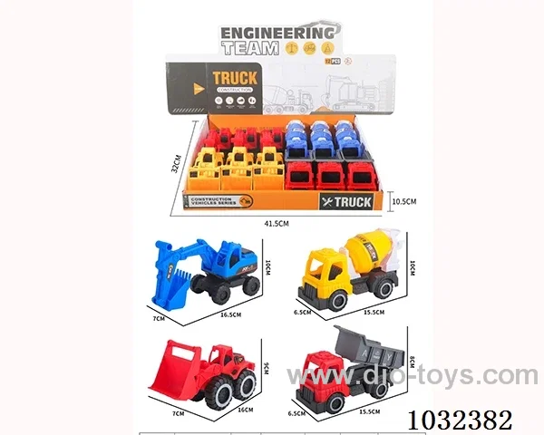 12pcs Sliding car  4 sets mixed loading in display box