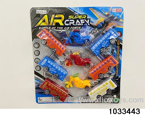 Sliding toy set in blister