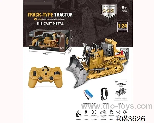 1:24 9ch RC alloy bulldozer in window box