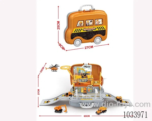 Engineering track parking lot in hand box