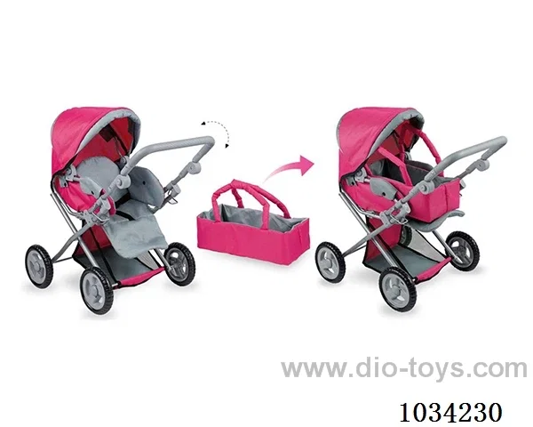 baby stroller in pe bag with header