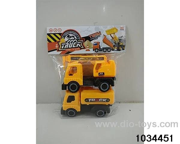 Skidding engineering vehicle in PP bag with header