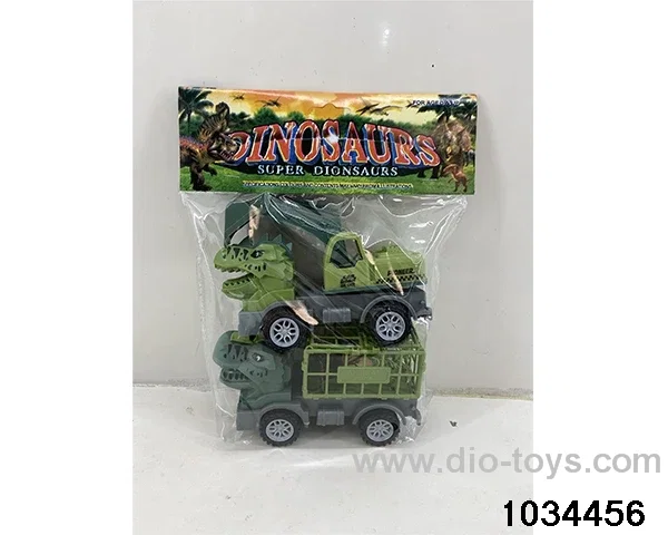 Sliding dinosaur engineering vehicle in PP bag with header