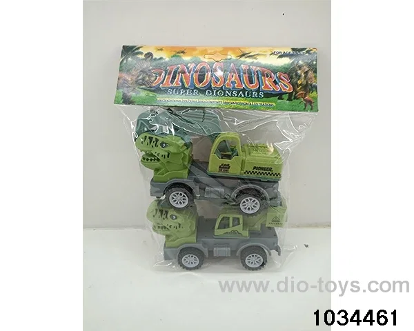 Sliding dinosaur engineering vehicle in PP bag with header