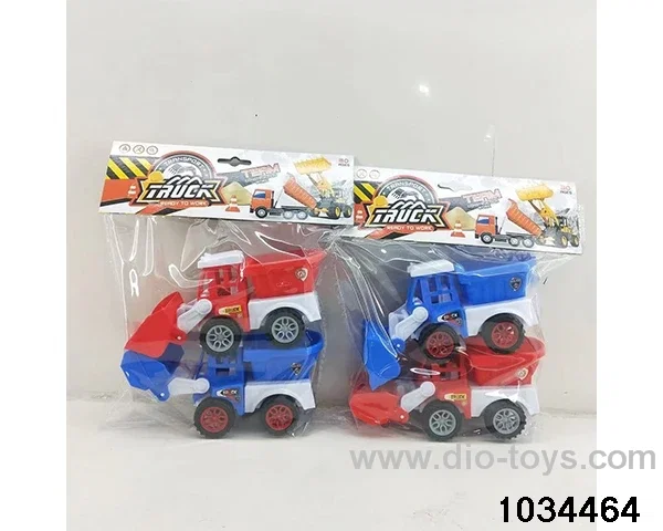 Skidding engineering vehicle in PP bag with header