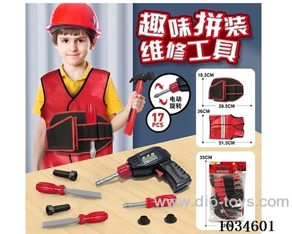 Tool waist pack with Electric hand drill&clothes in pp bag with header