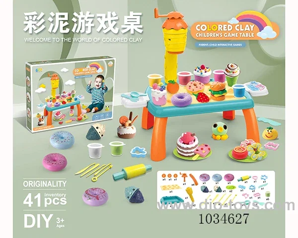 41pcs Color clay table DIY set in color box