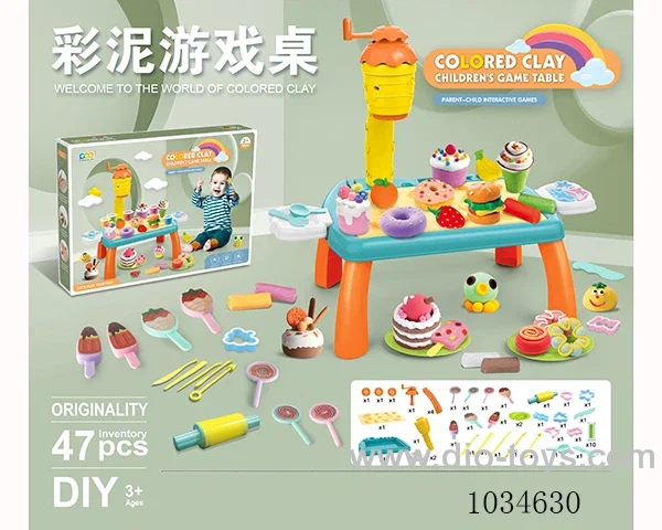 47pcs Color clay table DIY set in color box