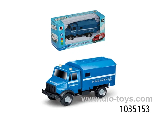 1:64 free wheel alloy police car