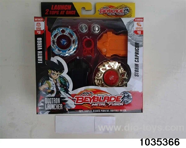 7CM Alloy Double Gyro with Battle Disc (6 Mixed) in window box