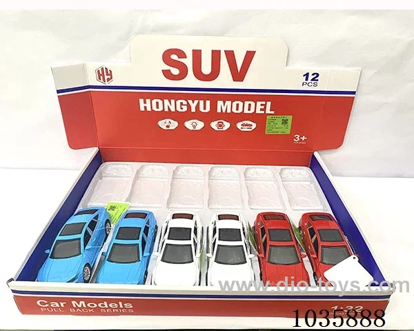 1:32 12pcs Alloy car in display box