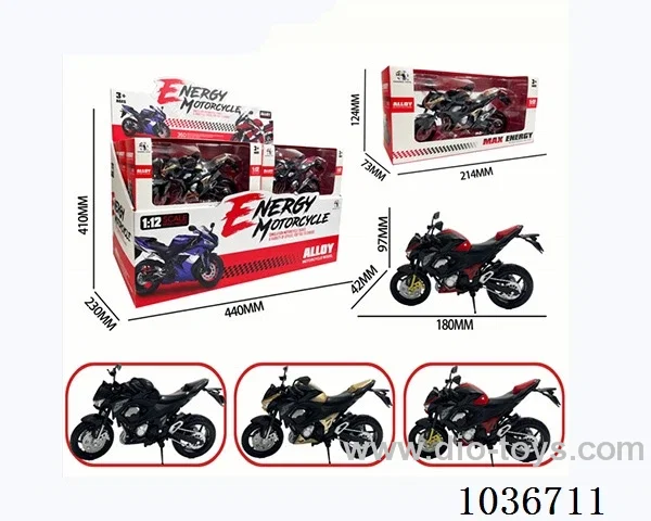 1：12 Sliding alloy car in window box