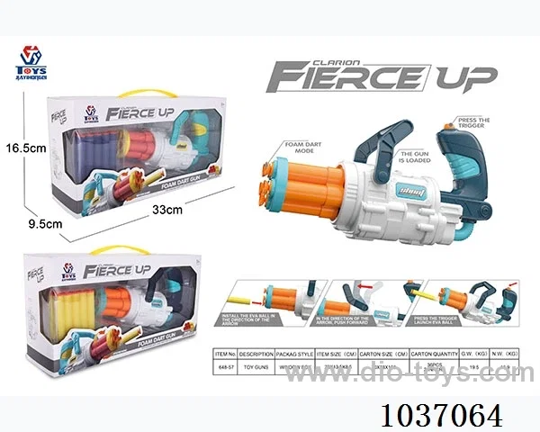 toy gun series in window box