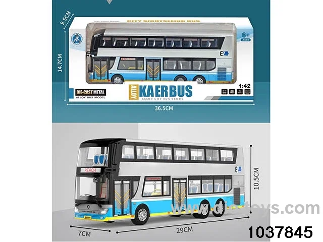 Alloy bus double decker in window box