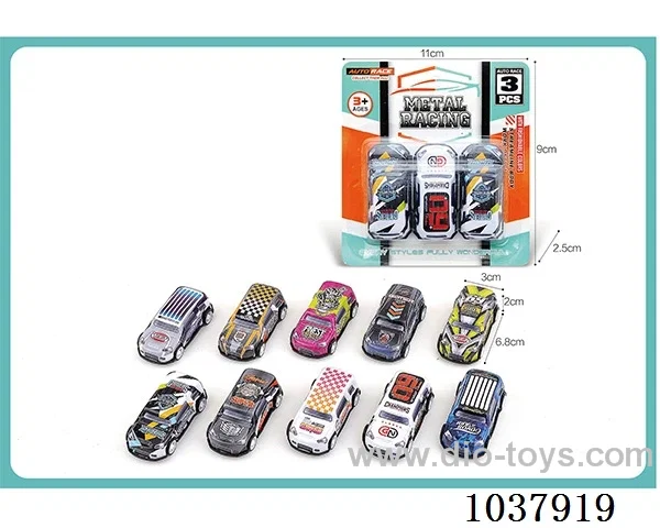 pull back car in blister card