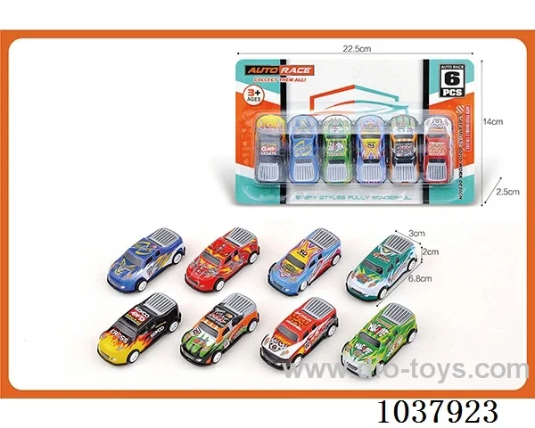 pull back car in blister card