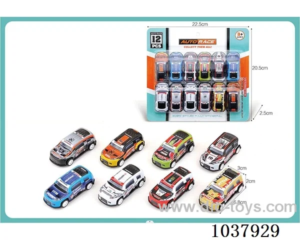 pull back car in blister card