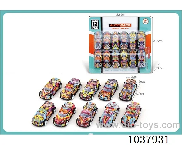 pull back car in blister card