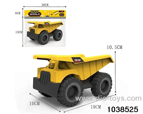 Skidding construction vehicle in opp bag