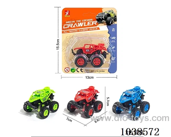 pull back car 3color mixed loading in Blister with inser