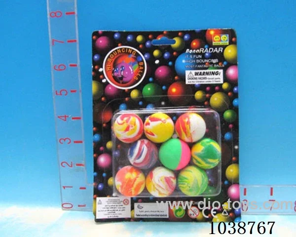 9pcsBouncy ball in blister