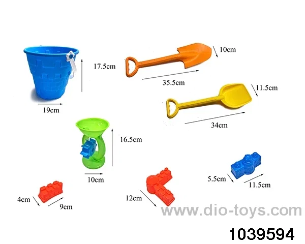 beach pail in 7pcs Net bag