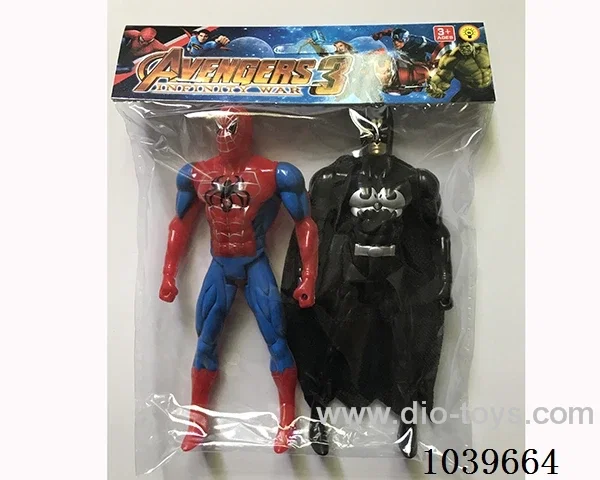 2pcs Spiderman, Batman with light