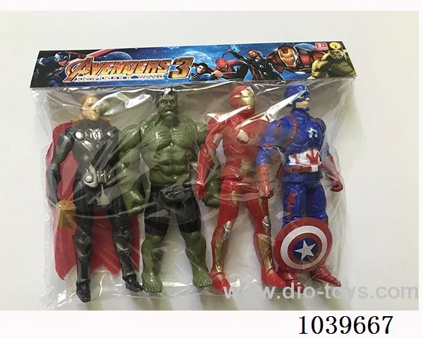 4pcs Thor, Hulk, Captain America, Iron Man with light