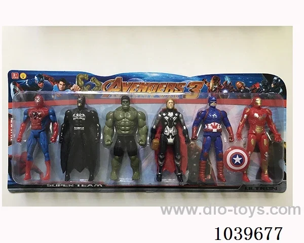 16cm Thor, Hulk, Captain America, Iron Man,  Spiderman, Batman with light