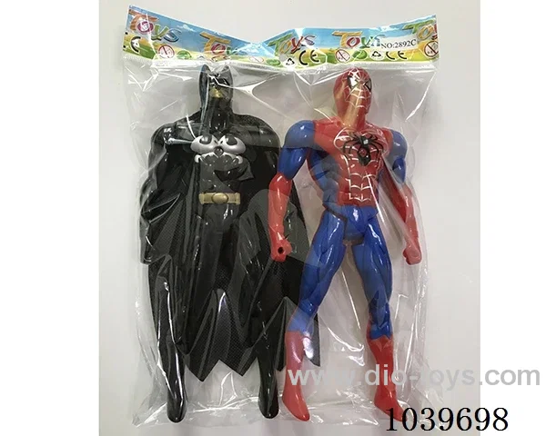 22cm 2pcs Spiderman, Batman with light