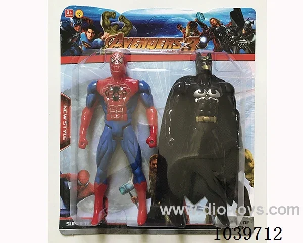 22cm 2pcs  Spiderman, Batman with light