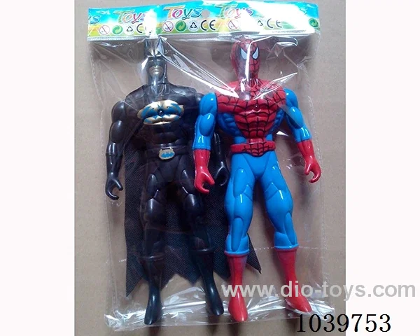 25cm 2pcs Spiderman, Batman with light