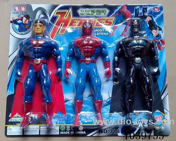 25cm Superman, Spiderman, Batman with light