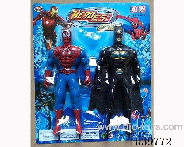2pcs Spiderman, Batman with light