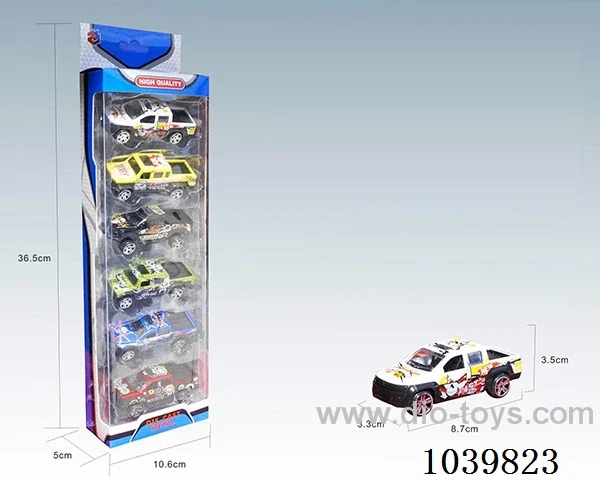 1:50 6pcsfree wheel alloy car 6sets&6color mixed loading   in window box