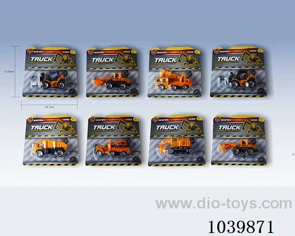 1:55free wheel alloy car 8sets&8color mixed loading  in blister card