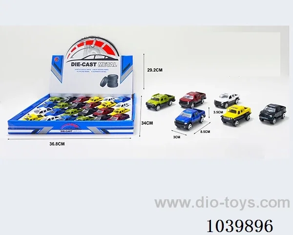 1:50 24pcsfree wheel alloy car 6sets&6color mixed loading  in display box