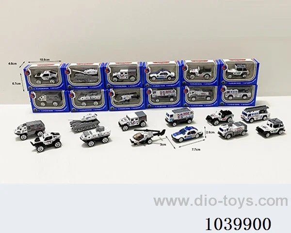 1:55free wheel alloy car 12sets mixed loading   in window box