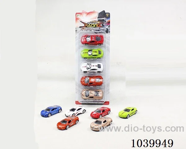5PCS free wheel alloy car 6sets&6color mixed loading  in blister card