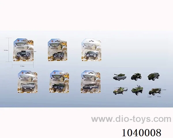 pull back alloy car 6sets&6color mixed loading  in blister card