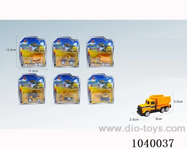 free wheel alloy car 6sets mixed loading  in blister card