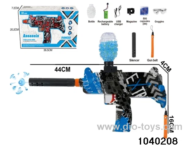 Water bullet gun in window box
