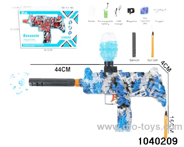 Water bullet gun in window box