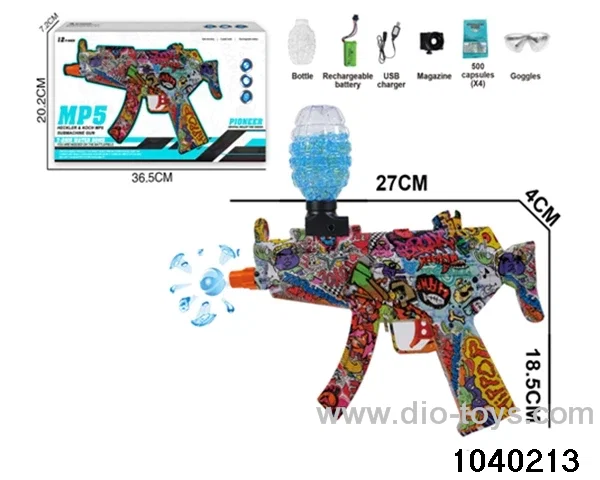 Water bullet gun in window box
